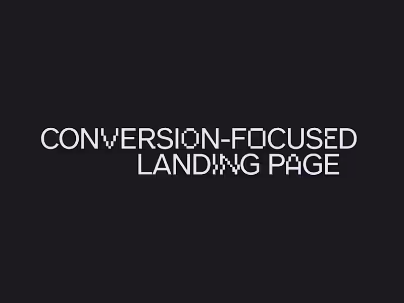 Cover image for Conversion-focused landing page for Fintech