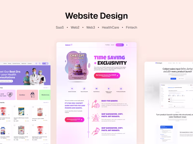 Cover image for WEBSITE UX UI DESIGN