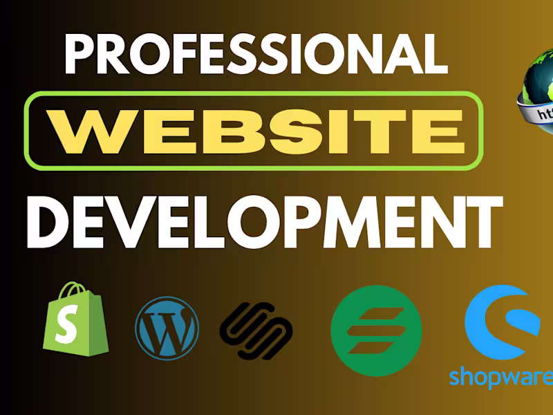 Cover image for I will develop shopify wix godaddy squarespace website store