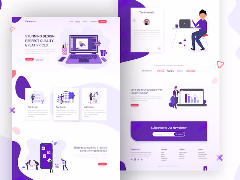 Cover image for I will do creative and modern landing page design