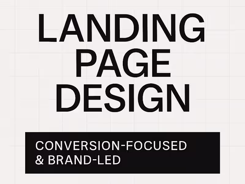 Cover image for High-Converting Landing Page Design for Growing Brands