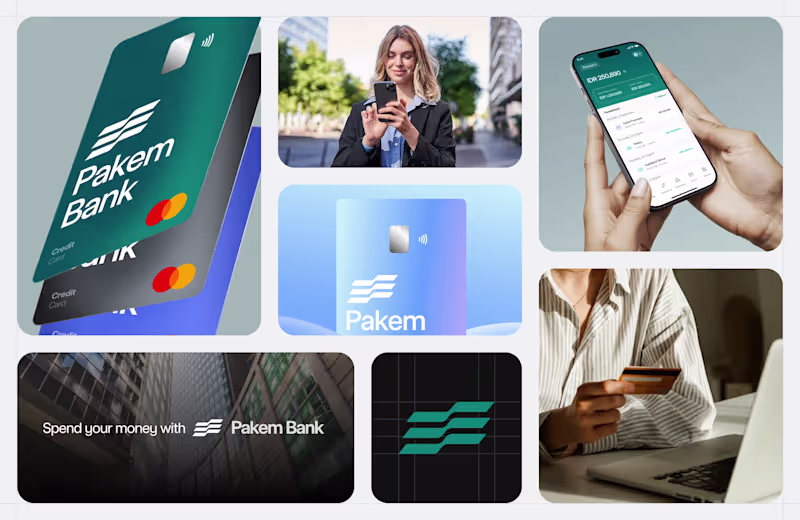 Cover image for Pakem Bank – Modern Mobile Banking Design – Branding , UI & UX )