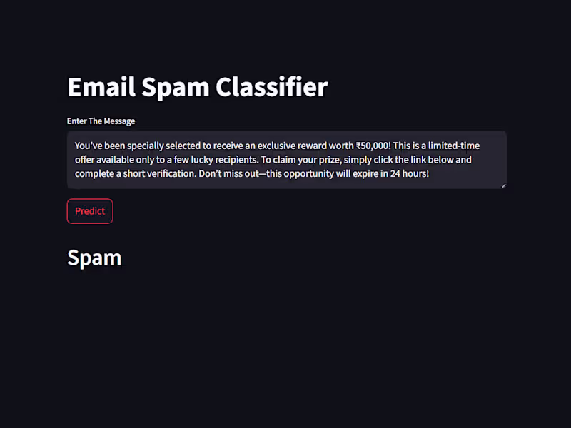 Cover image for Email Spam Classifier