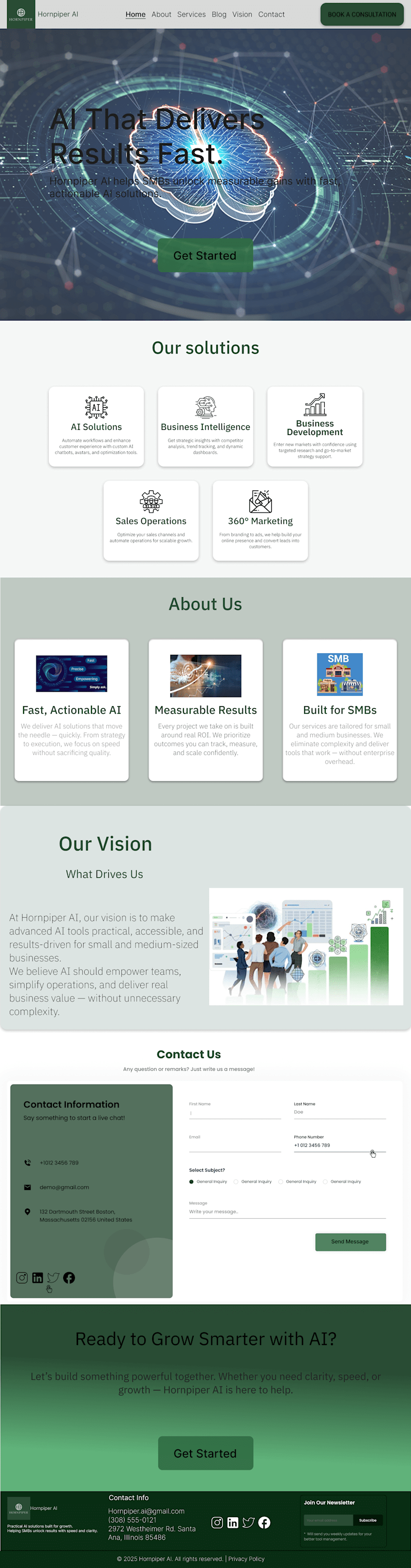 Cover image for Hornpiper AI Website