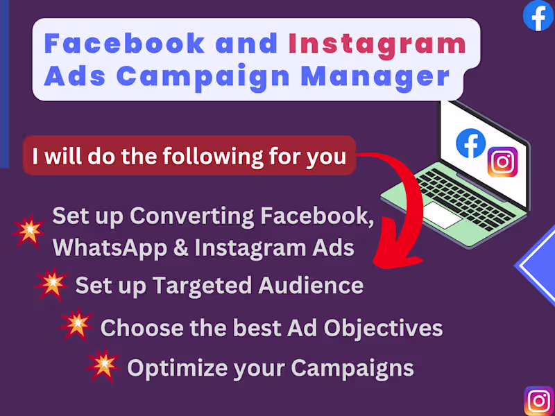 Cover image for Facebook and Instagram Ads Campaign Manager