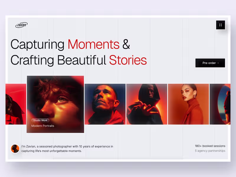 Cover image for Zavia- Photographer's Portfolio