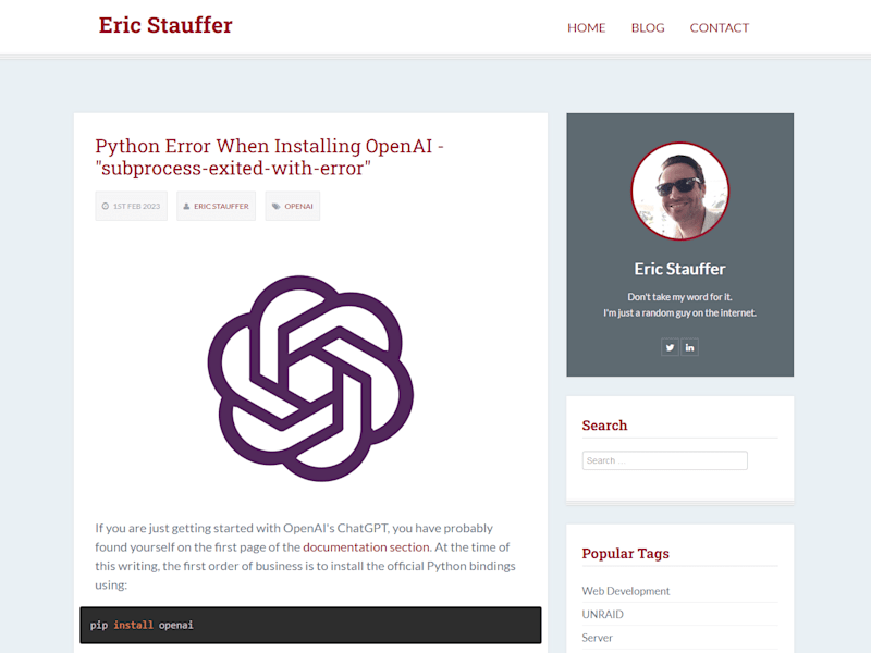Cover image for Personal Blog