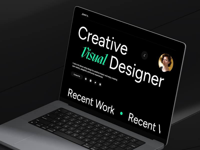Cover image for Creative Designer Portfolio Landing Page Website