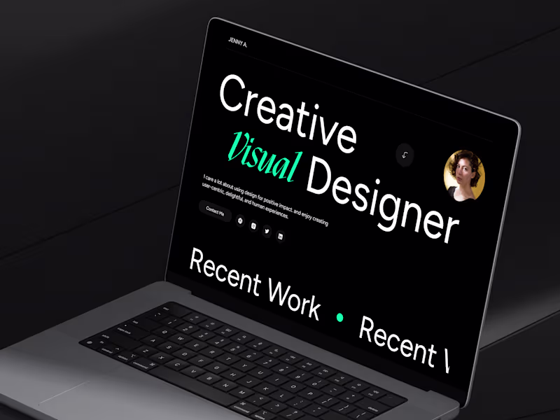 Cover image for Creative Designer Portfolio Landing Page Website