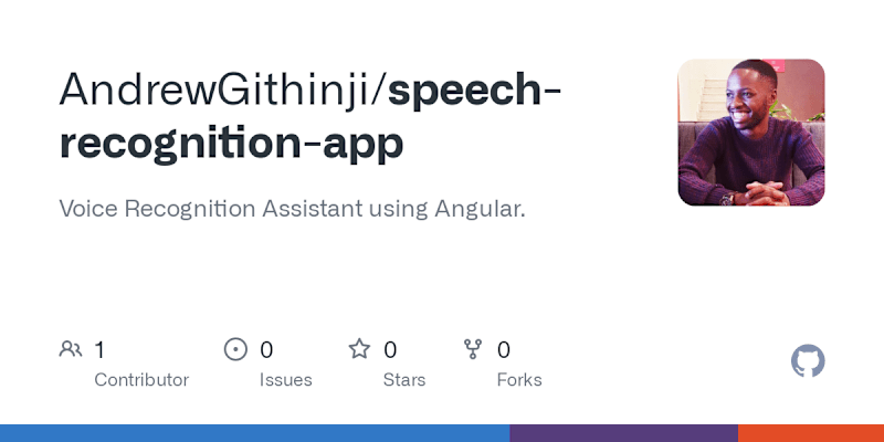 Cover image for AndrewGithinji/speech-recognition-app