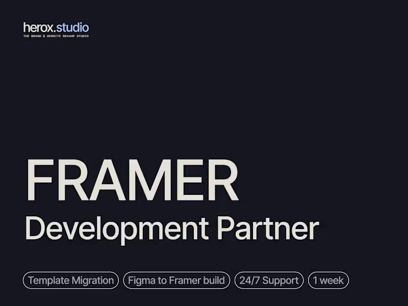Cover image for Framer Website Development