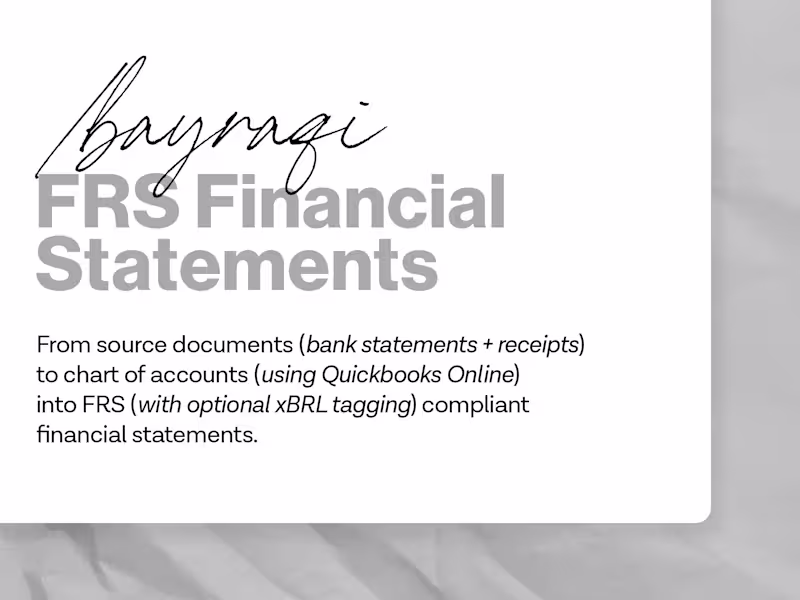 Cover image for FRS Financial Statements (with optional xBRL tagging)