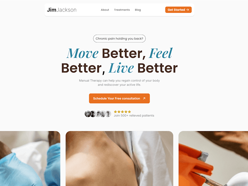 Cover image for Website redesign - Osteopathy clinic