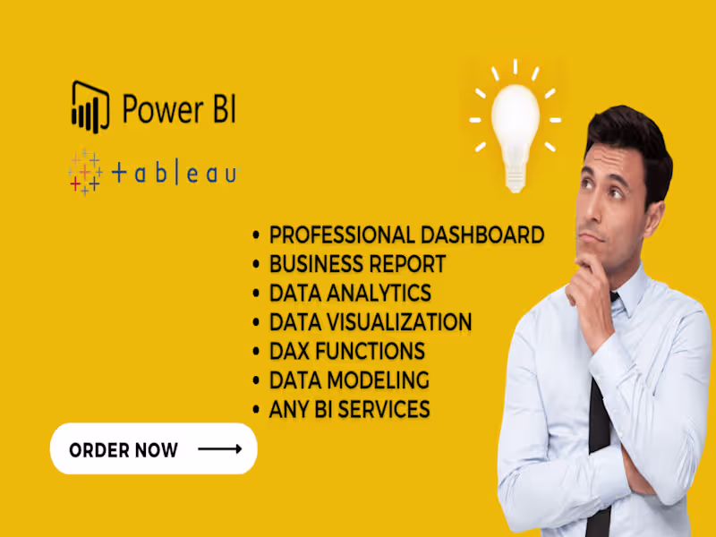 Cover image for You will get a Professional Tableau Dashboard