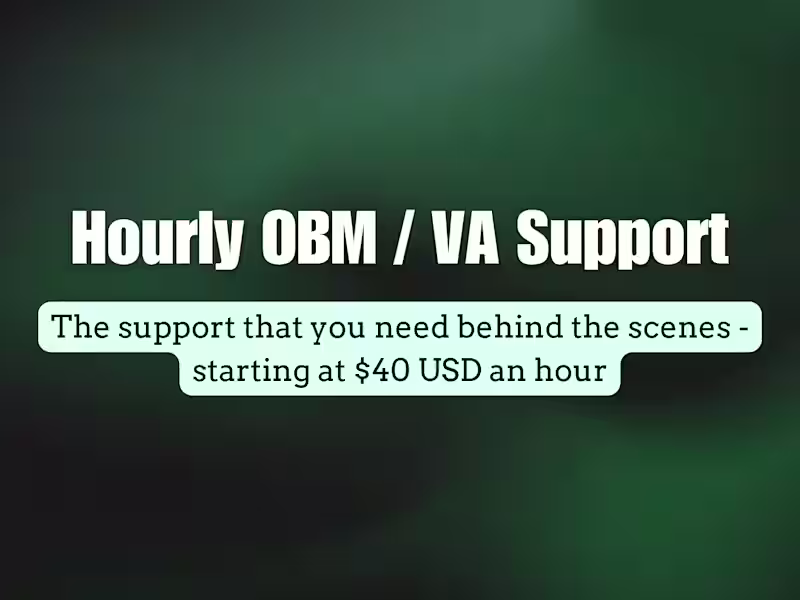 Cover image for Hourly Support (OBM / VA)