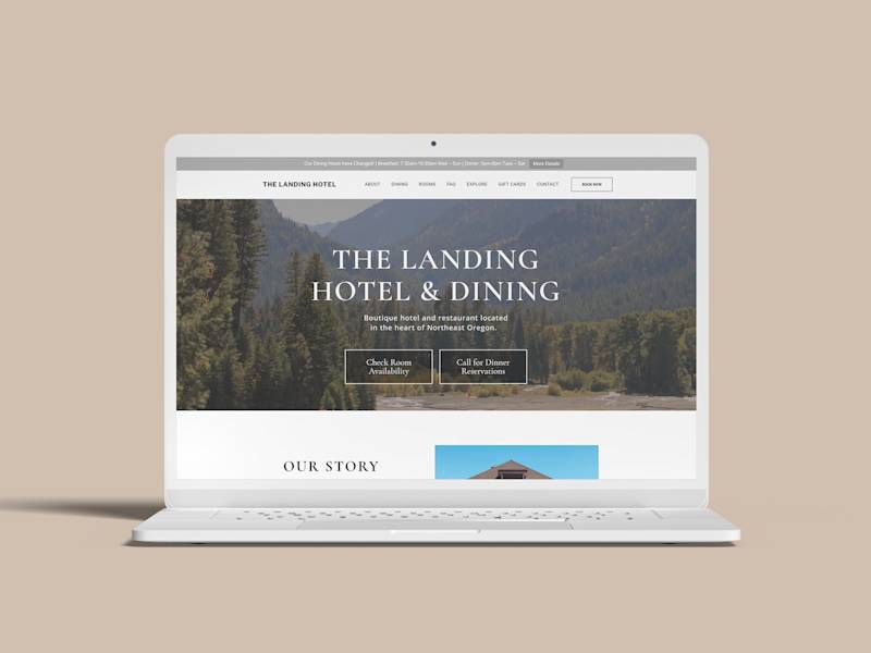 Cover image for The Landing Hotel and Dining | Website