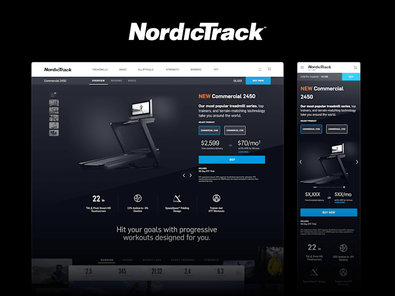 Cover image for NordicTrack—PDP redesign