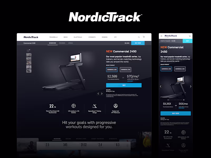 Cover image for NordicTrack—PDP redesign