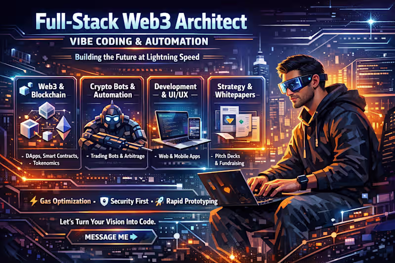Cover image for Web3 Developer,Blockchain Architect & Bot Specialist