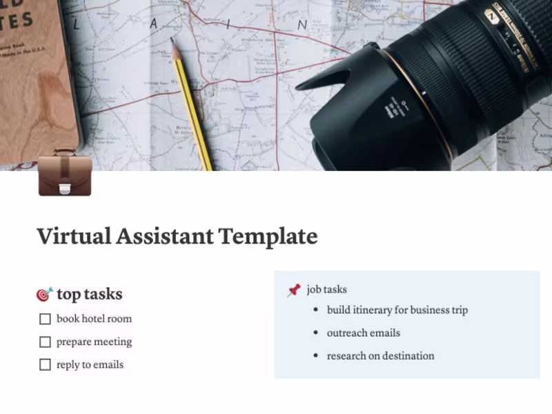 Cover image for Notion Template for Project Management and Virtual Assistant