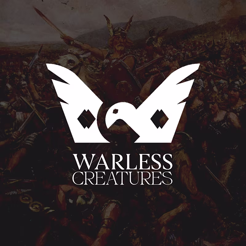 Cover image for Warless Creatures W + Crown + Dove minimalist logo + graphic...