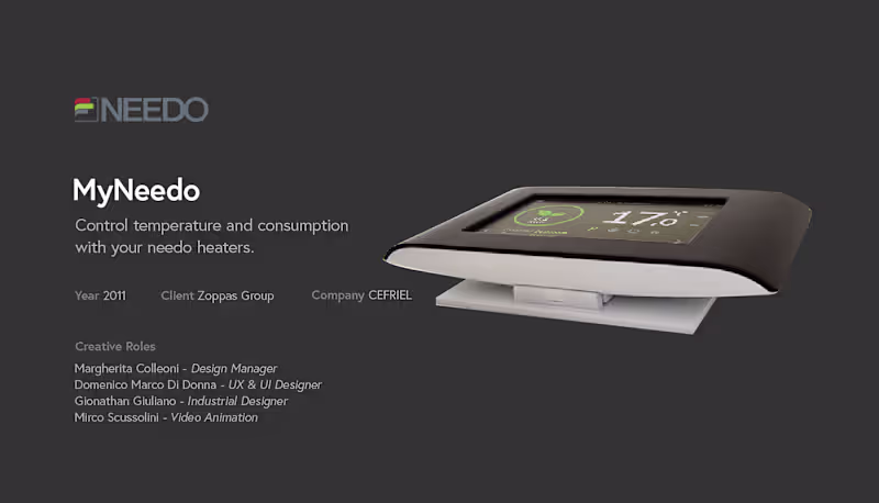 Cover image for MyNeedo - Digital Chrono Thermostat :: Behance