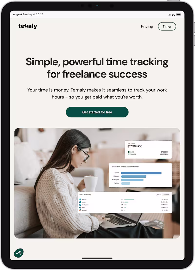 Cover image for Temaly: Your freelance success partner