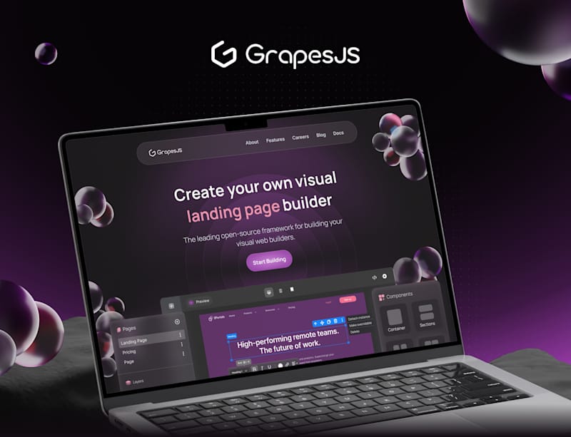 Cover image for GrapesJS Landing Page Revamp