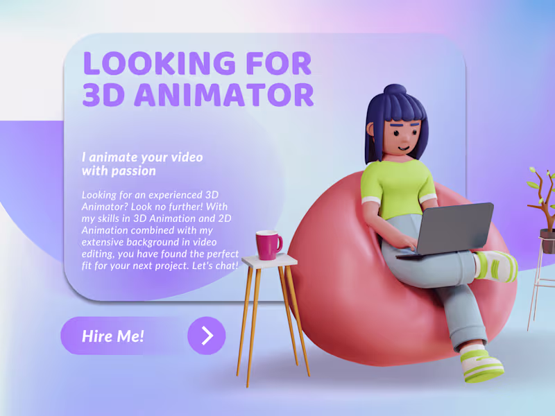 Cover image for Professional 3D Animator