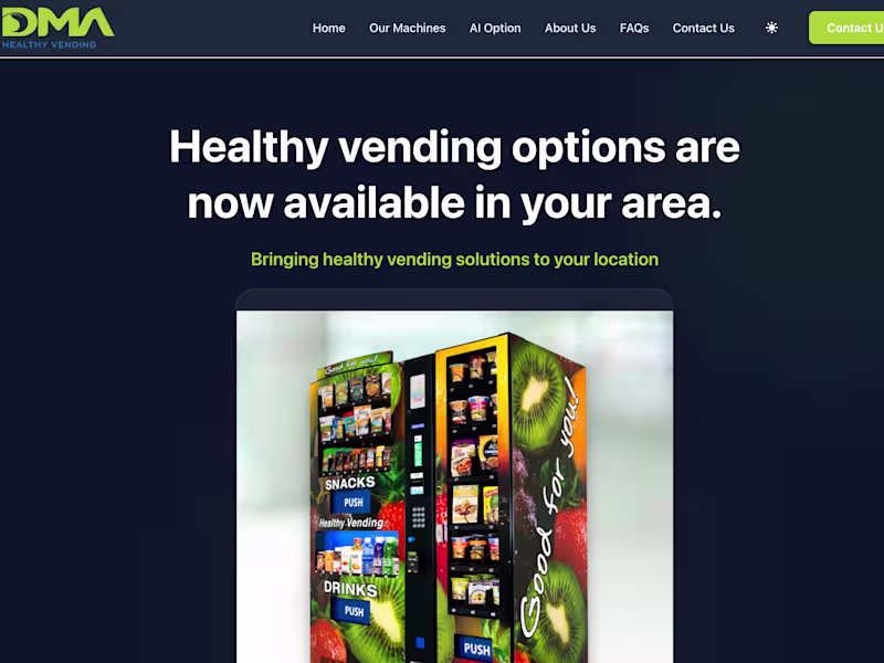 Cover image for DMA Healthy Vending | Healthy Vending Solutions