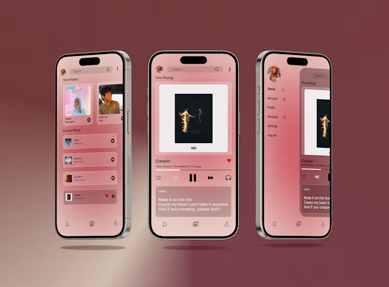 Cover image for Mobile Music App Design :: Behance