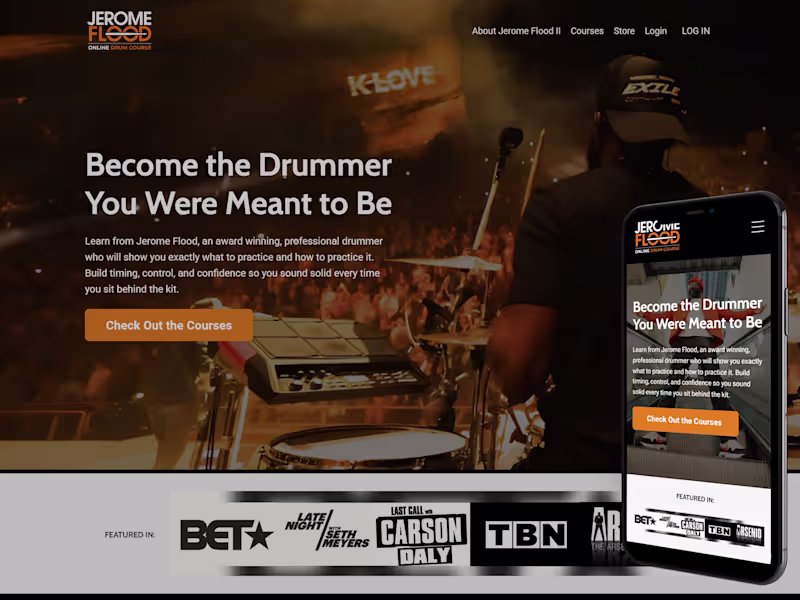 Cover image for Flood Drum Academy Website Design and Development