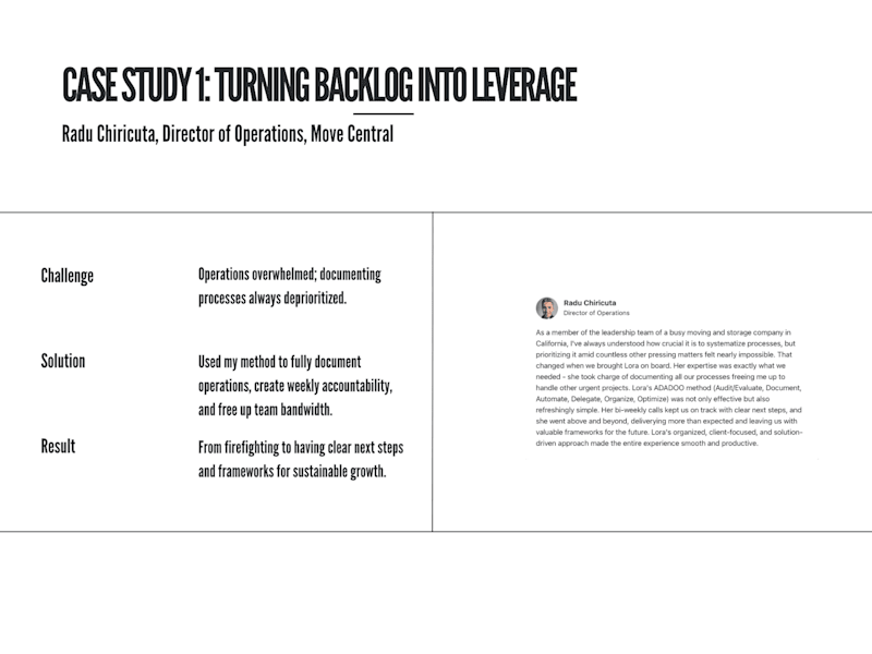 Cover image for Turning Backlog into Leverage for Move Central