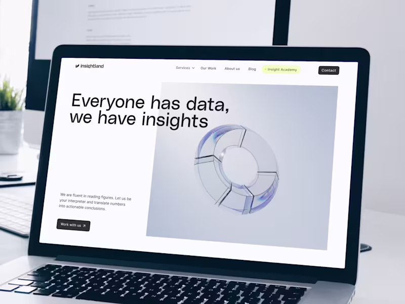 Cover image for Rebranding & website design for a data analytics company