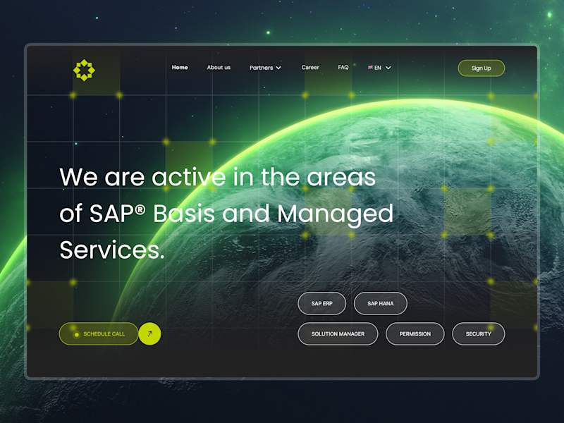 Cover image for Hero Section of SAP Website Design