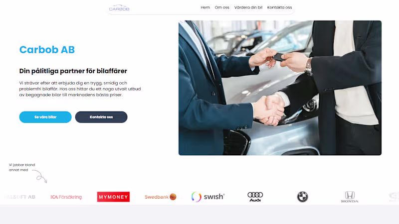 Cover image for Carbob a Car dealership website