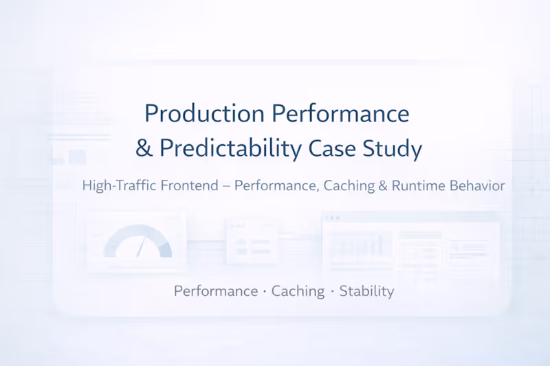 Cover image for A production frontend case study