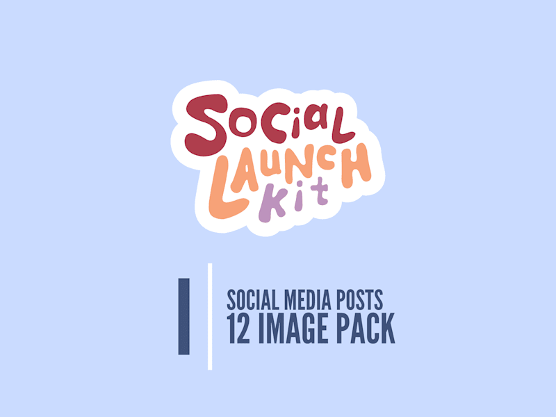 Cover image for Social Launch Kit I: 12 Social Media Post Images