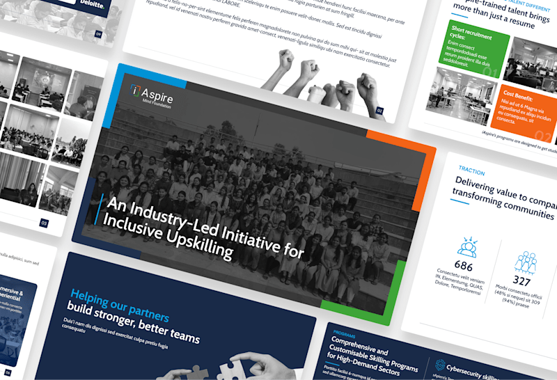 Cover image for Partnership deck design for iAspire foundation