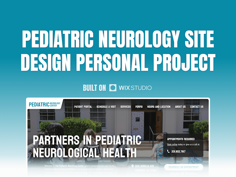 Cover image for Pediatric Neurology Clinic Website Design Personal Project