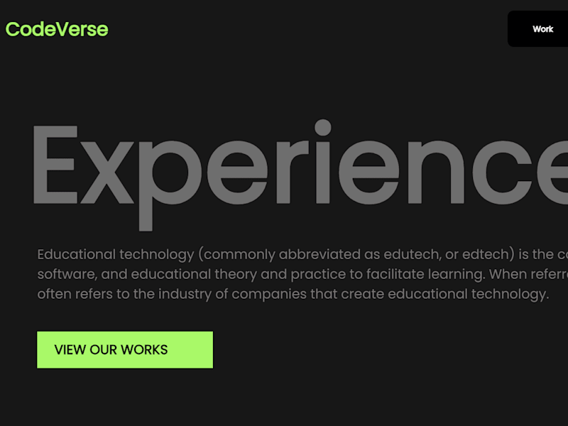 Cover image for Codeverse - front end project