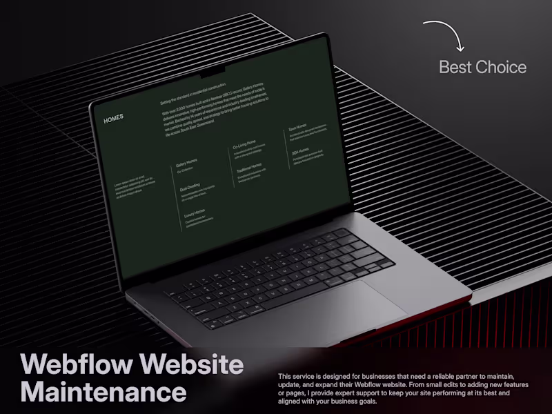 Cover image for Webflow Website Maintenance & Optimization Service