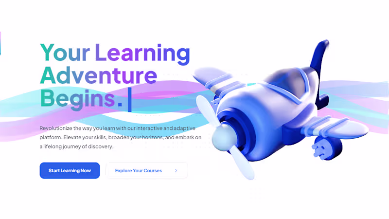 Cover image for E-Learning Platform Landing Page
