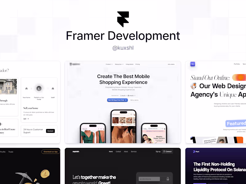 Cover image for Framer Website Development