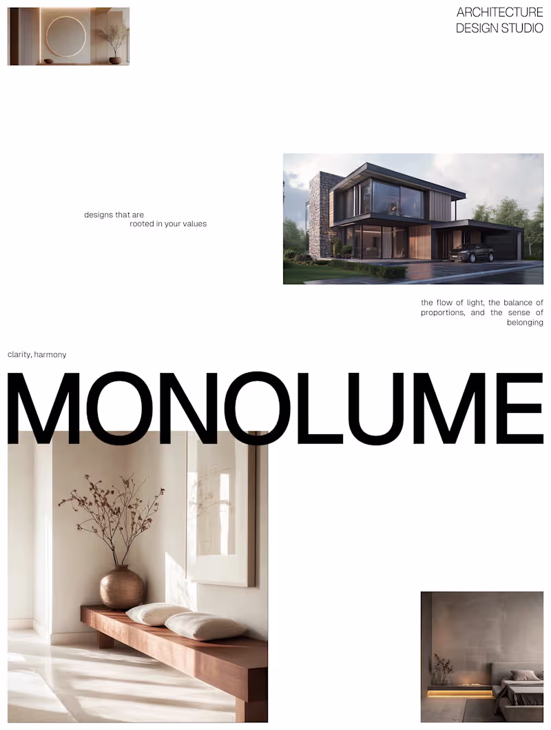 Cover image for A poster design for the architecture design studio Monolume....