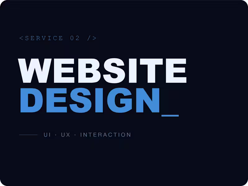 Cover image for Website Design - UI/UX & Development