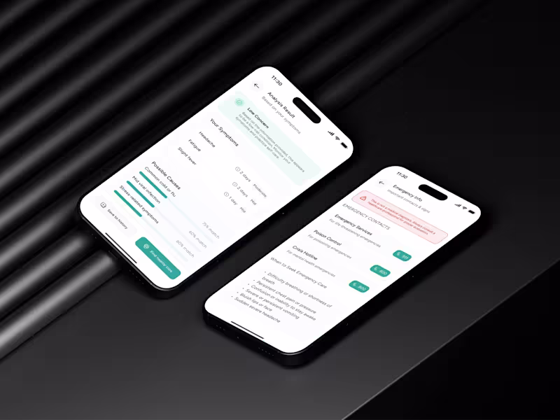Cover image for AI Symptom Checker a Mobile App Design 🩺✨ Health products s...