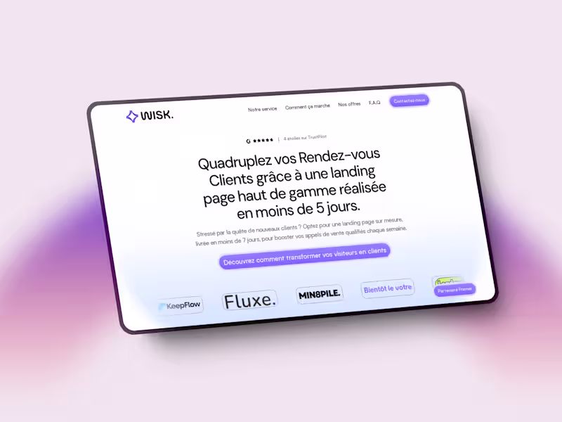 Cover image for Wisk : Website Design & Framer Development
