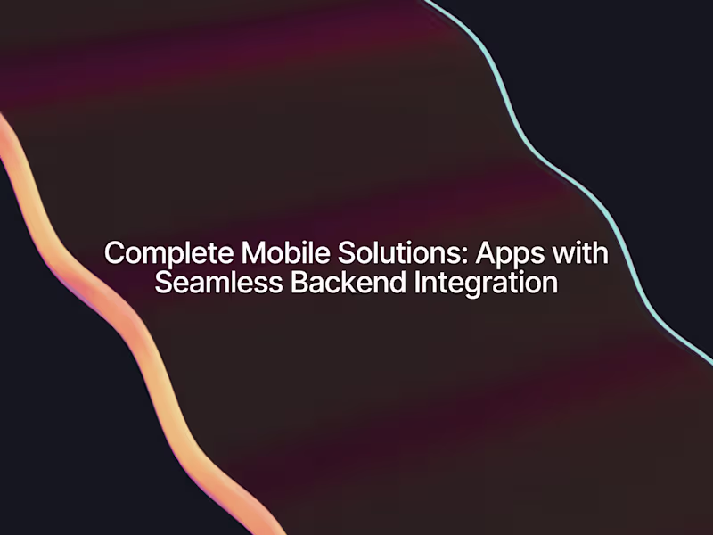 Cover image for Delivering Flutter apps with backend integration 