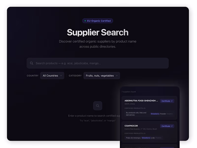 Cover image for Automated Supplier Sourcing Tool